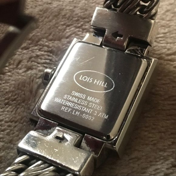 LOIS HILL Watch Sterling Silver Band Square Face - Picture 3 of 15